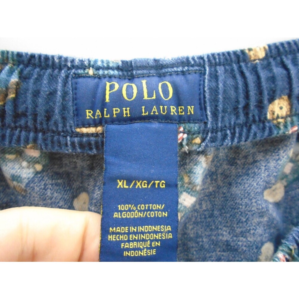 Polo Ralph Lauren Men Size XL Iconic Polo Bear American Flag Pajama Lounge Pant - Picture 3 of 9